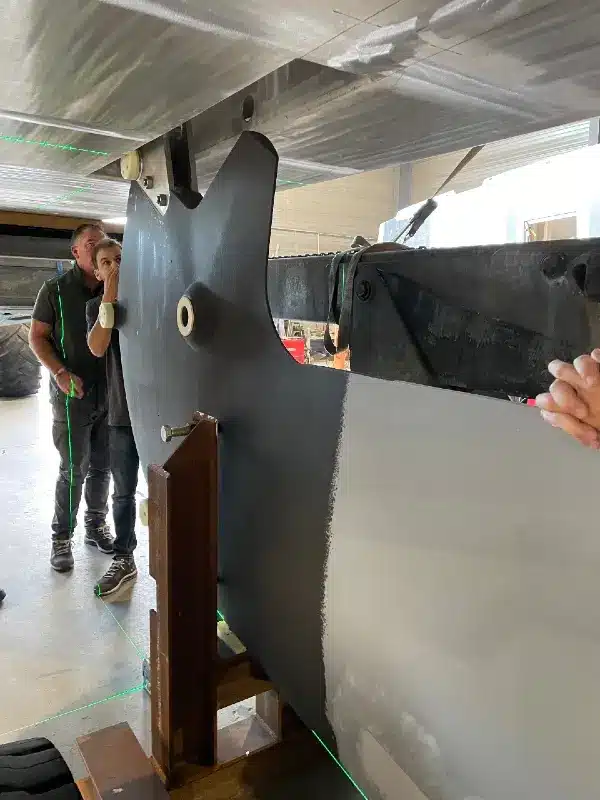 Cigale 15 QR installation de la quille relevable