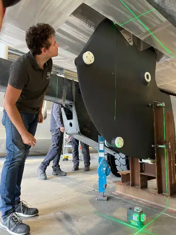 Cigale 15 QR installation de la quille relevable
