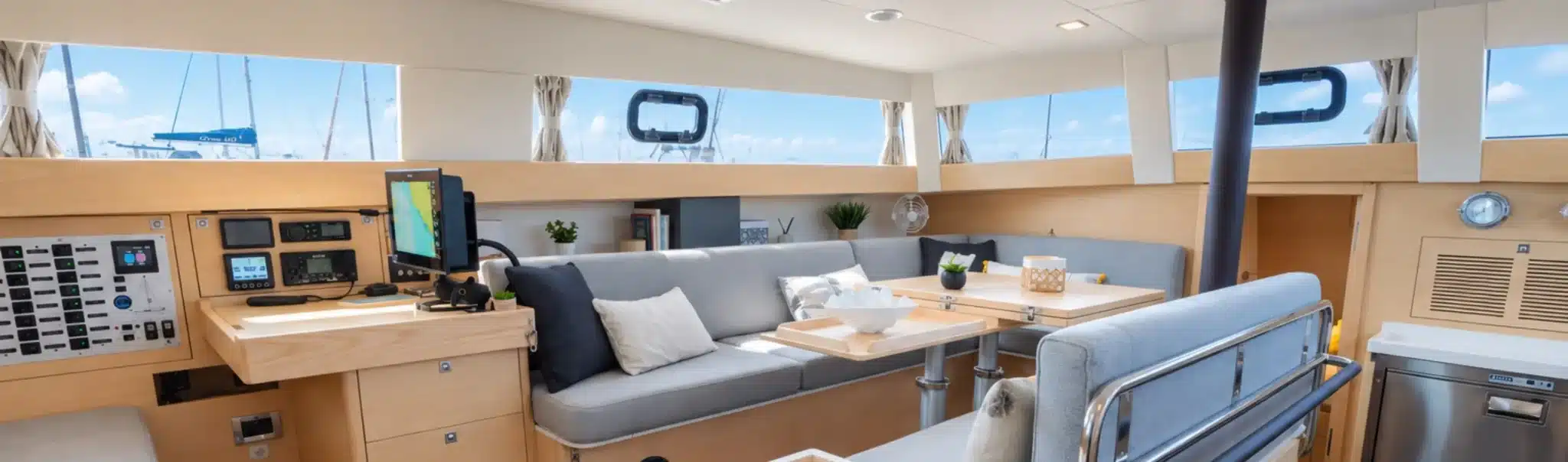 Voilier carré intérieur personnalisé